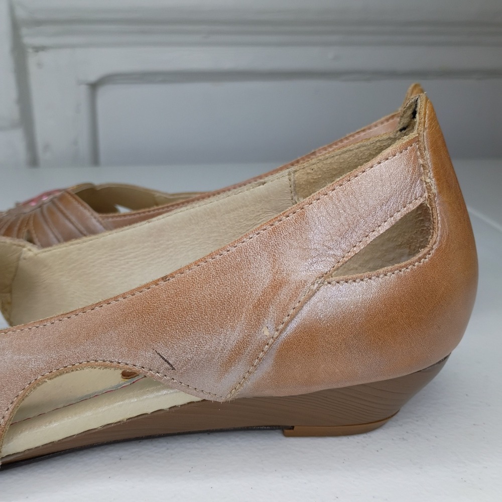 Pikolinos peep toe sandals flats size 40 taupe tan US 9 or 9.5 - Picture 8 of 8